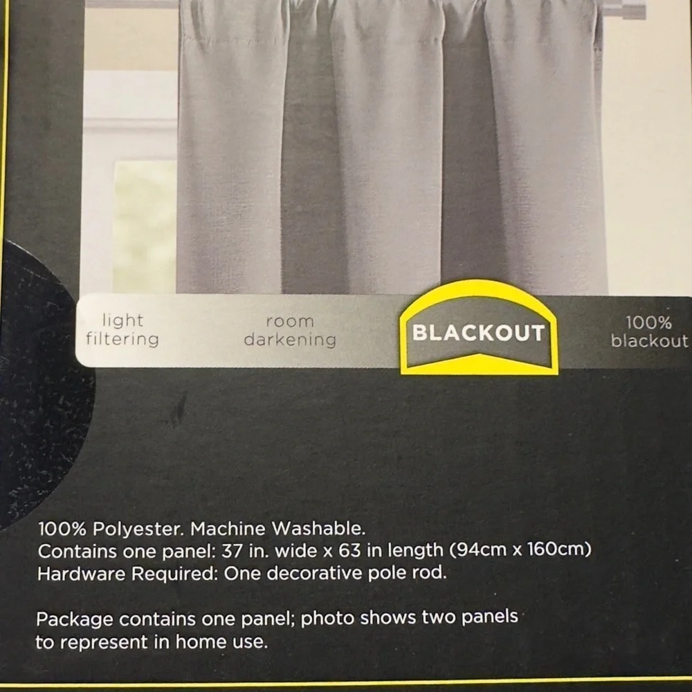 Eclipse Gray Blackout Curtains 63”